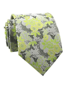 Men's Tie Cravat Jacquard Luxury Small Floral Pattern Wedding Necktie by Elfeves