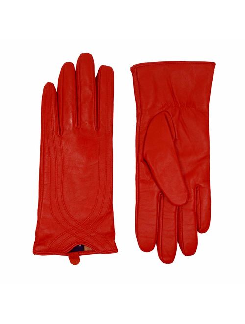 Nappaglo Nappa Leather Gloves Warm Handmade Curve Lambskin for Women