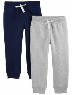 Toddler Boys' 2-Pack Pull on Fleece Pants