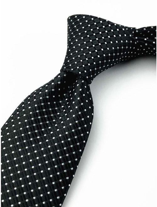 Elfeves Men Modern Tartan Formal Ties Checks Plaid Gingham Pattern Woven Necktie