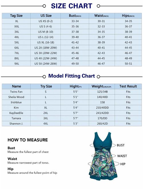 MiYang Women's Plus Size Printing Padded High Waist Swimdress