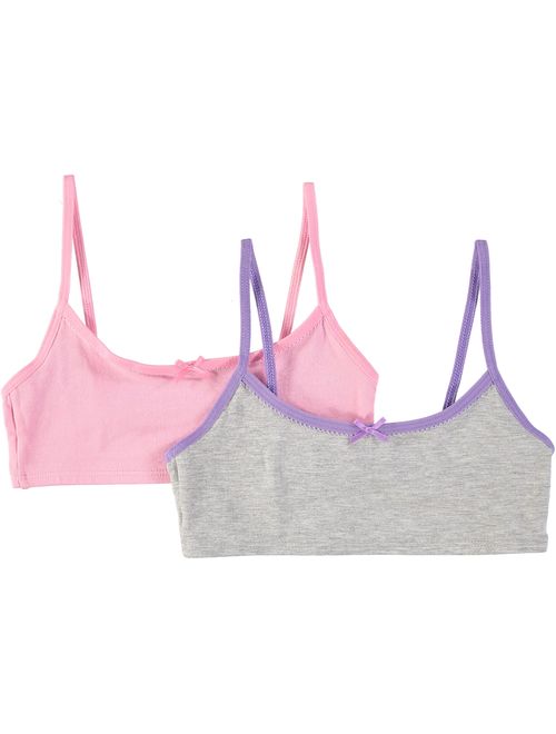 Hanes Girl's Crop Top Bralette (Pack of 2)