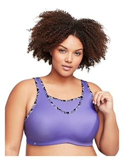 Glamorise Women's Full Figure No Bounce Plus Size Camisole Wirefree Back Close Sports Bra #1066