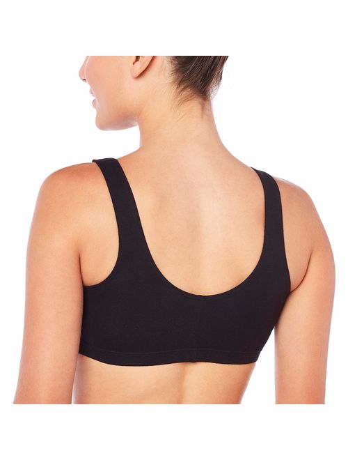 fruit of the loom women's front close builtup sports bra