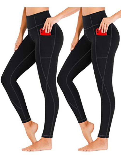 Heathyoga Yoga Pants with Pockets Extra Soft Squat Proof Leggings With Pockets