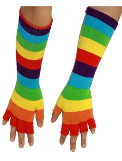 Gravity Threads Long 11" Knit Warm Fingerless Gloves