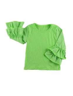 Wennikids Little Girls' Long-Sleeve Ruffle T-Shirt