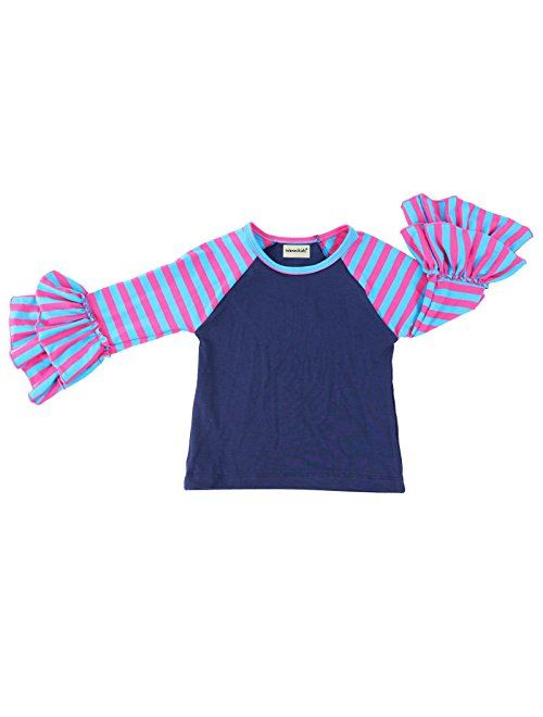 Wennikids Little Girls' Long-Sleeve Ruffle T-Shirt