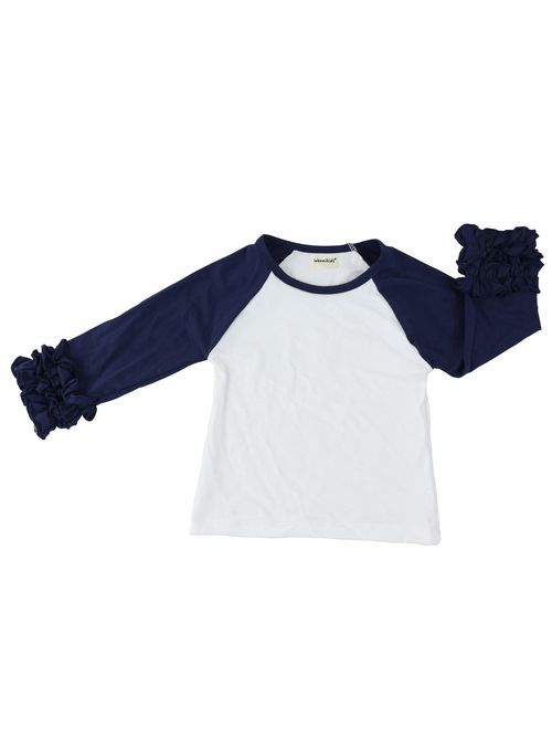 Wennikids Little Girls' Long-Sleeve Ruffle T-Shirt