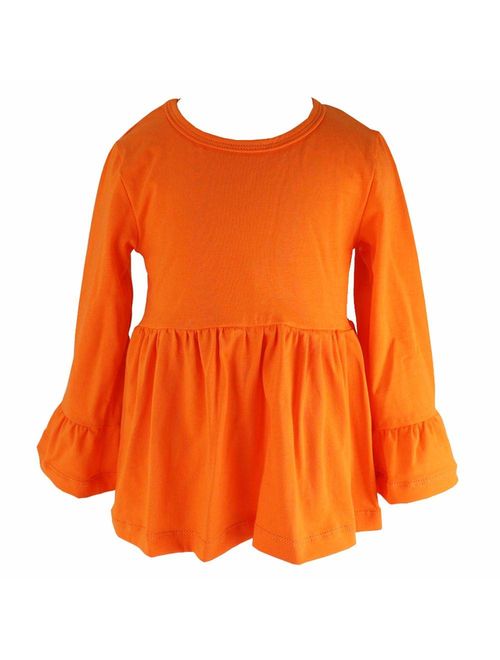 Wennikids Little Girls' Long-Sleeve Ruffle T-Shirt