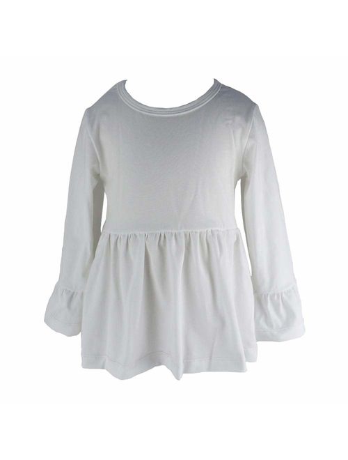 Wennikids Little Girls' Long-Sleeve Ruffle T-Shirt