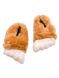 WISHPETS Stuffed Animal Slippers - Soft Plush Toy Slippers for Kids and Adults