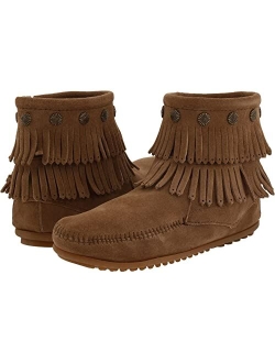 Minnetonka Women's Double-Fringe Side-Zip Boot