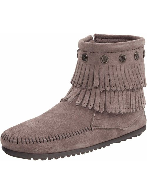 Minnetonka Women's Double-Fringe Side-Zip Boot