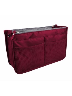 Vercord Updated Purse Handbag Organizer Insert Liner Bag in Bag 13 Pockets 3 Size Many Colors