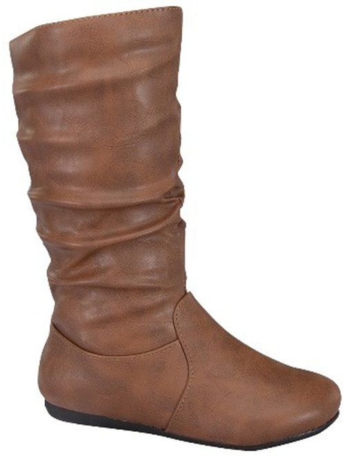 Link Selena-23K Girl's Mid-Calf Solid Color Flat Heel Slouch Boots