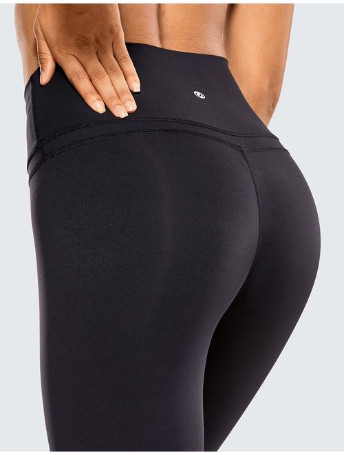 CRZ YOGA Women's Brushed Naked Feeling Yoga Leggings 25 Inches - High Waist  Matte Soft Workout Tights