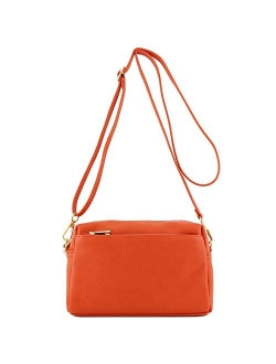 Triple Zip Small Crossbody Bag