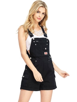 Revolt Women's Juniors Classic Twill Short Overalls