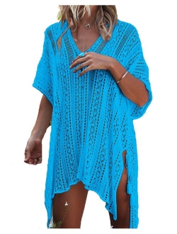 Agio Beach Swimsuit for Women Sleeve Coverups Bikini Cover Up Net