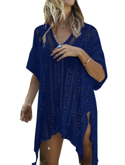 Agio Beach Swimsuit for Women Sleeve Coverups Bikini Cover Up Net