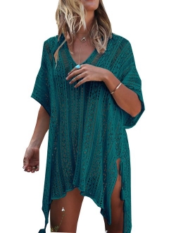 Agio Beach Swimsuit for Women Sleeve Coverups Bikini Cover Up Net