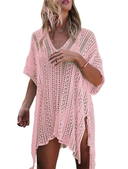 Agio Beach Swimsuit for Women Sleeve Coverups Bikini Cover Up Net