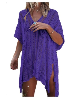 Agio Beach Swimsuit for Women Sleeve Coverups Bikini Cover Up Net