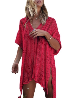 Agio Beach Swimsuit for Women Sleeve Coverups Bikini Cover Up Net