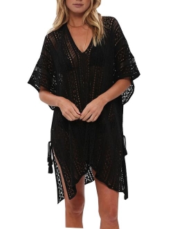 Agio Beach Swimsuit for Women Sleeve Coverups Bikini Cover Up Net