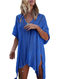 Agio Beach Swimsuit for Women Sleeve Coverups Bikini Cover Up Net