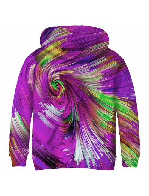 SAYM Big Girls Galaxy Fleece Pockets Sweatshirts Jacket Pullover Hoodies