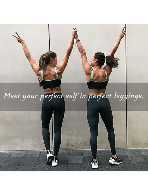 CAMPSNAIL High Waisted Spandex Leggings for Women - Soft High Rise Tummy Control Athletic Legging Fabletics Seamless Pants