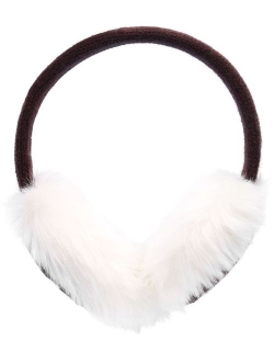 Simplicity Women's Winter Knitted Faux Fur Plush Earmuffs w/Lined Trim