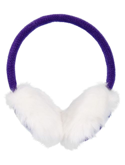 Simplicity Women's Winter Knitted Faux Fur Plush Earmuffs w/Lined Trim