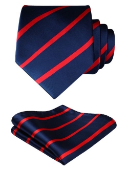 Extra Long Polka Dots Tie Handkerchief Men's Necktie & Pocket Square Set