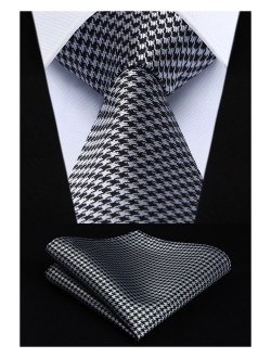 Extra Long Polka Dots Tie Handkerchief Men's Necktie & Pocket Square Set