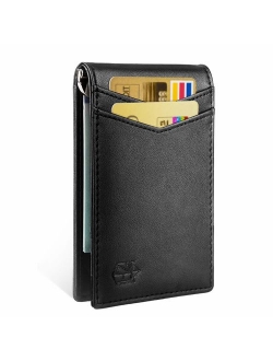 Minimalist Slim Bifold Front Pocket Wallet with Money Clip for men,Effective RFID Blocking & Smart Design