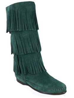 Minnetonka Women's 3-Layer Fringe Boot