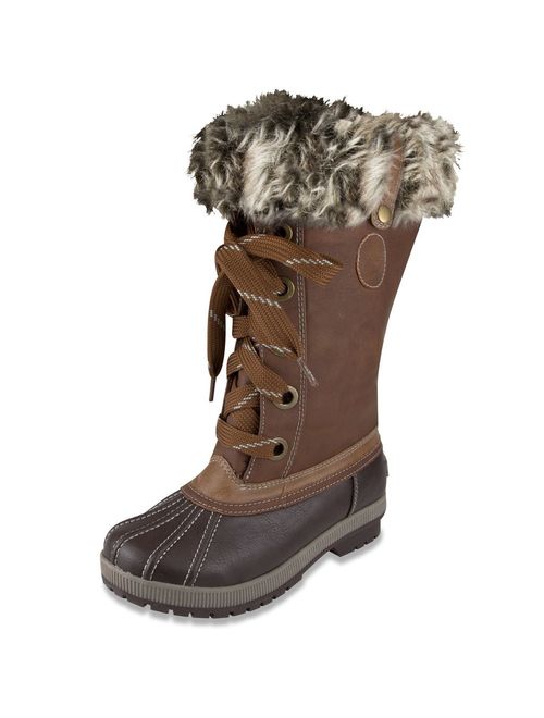 London Fog Womens Melton Cold Weather Waterproof Snow Boot