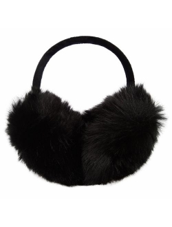 LETHMIK Womens Faux Fur Earmuffs Foldable Big Winter Outdoor Ear Warmers