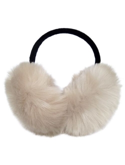 LETHMIK Womens Faux Fur Earmuffs Foldable Big Winter Outdoor Ear Warmers