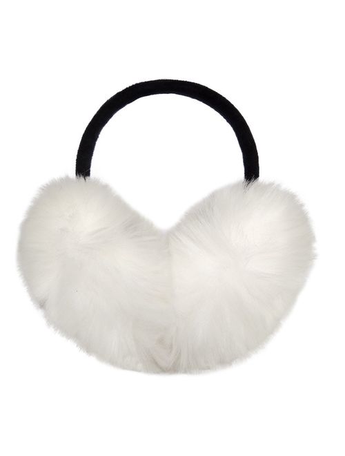 LETHMIK Womens Faux Fur Earmuffs Foldable Big Winter Outdoor Ear Warmers