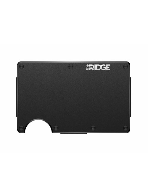 The Ridge Slim Minimalist Front Pocket RFID Blocking Metal Wallets for Men with Cash Strap