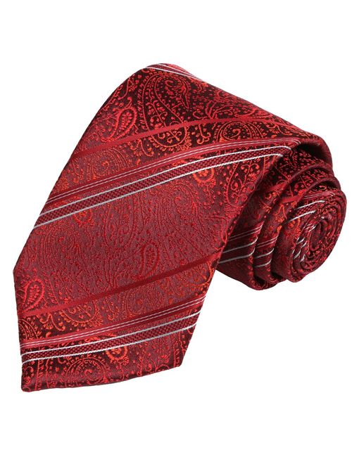 KissTies Mens Necktie Paisley Tie + Gift Box