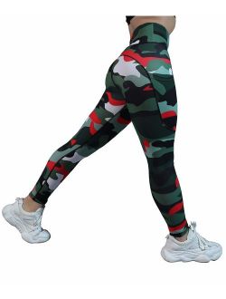 QYQ High Waisted Leggings with Pockets - Workout Leggings for Women