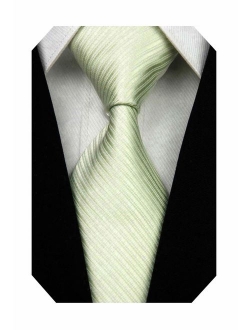 Wehug Men's Classic Solid Tie Silk Woven Necktie Jacquard Neck Ties For Men