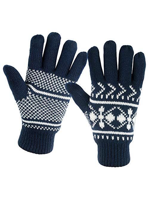 Winter Gloves For Women: Women's Cold Weather Warm Snow Glove: Womens Knit Thinsulate Thermal Insulation