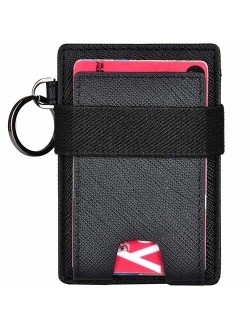 Kinzd Slim Wallet RFID Front Pocket Minimalist Leather Wallet thin Card Holder