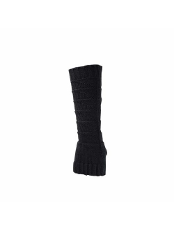 Women Winter Christmas Fingerless Thumbhole Elbow Length Knitted Gloves Arm Warmer